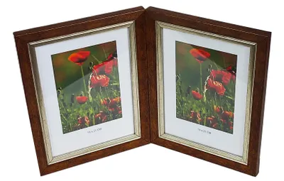 Zdjęcie produktu dla GALERIA multirama FLASH na zdjęcia 15x21 cm PODWÓJNA pion/pion BRĄZ
