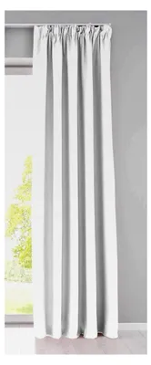 Produktbild von Blickdichter Vorhang »Newyork« mit verdeckten Schlaufen in Weiß, HxB 245x140 cm, 1er-Pack, Thermo-Gardine, Verdunkelungsvorhang, schalldämmend, , Kräuselband, Raffhalter