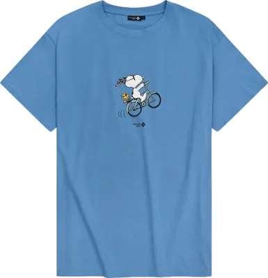 Produktbild von Bavarian Caps T-Shirt "Peanuts: Radln" - blau S