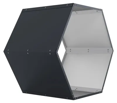 Zdjęcie produktu dla Wiata na drewno G21 HEX 53 - 92 x 60 cm, antracytowa