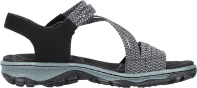Produktbild von Rieker Damen Sandale Trekking Outdoor Stretch Klettverschluss schmal 68871, Größe:39 EU, Farbe:Schwarz