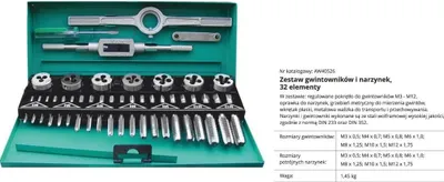 Obrázek produktu pro Awtools Sada závitníků a matric /32El.