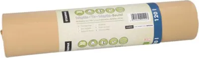Produktbild von 20 Müllsäcke aus 100% PCW "Waste-To-Waste" 120 l 109 cm x 70,5 cm braun