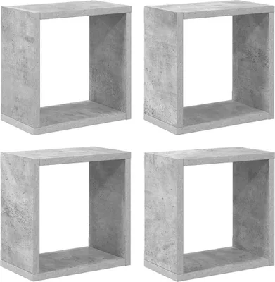Immagine prodotto di vidaXL Scaffali a cubo 4 pz. Grigio cemento 26x15x26 cm