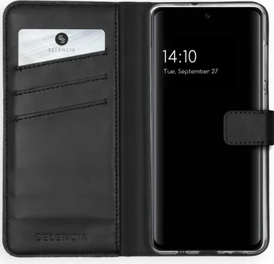 Image de Selencia Bibliothèque en cuir véritable pour le Samsung Galaxy A51 - Noir