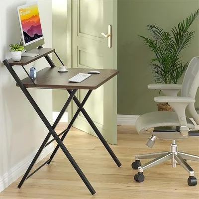 Productafbeelding van Bureau voor computer met displaystandaard - Bruin