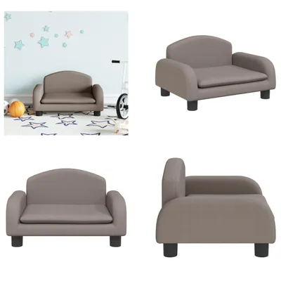 Obrázok produktu pre vidaXL Detská pohovka taupe 50x40x30 cm látka - Detská pohovka - Detské pohovky - Mini pohovka - Pohovka do detskej izby