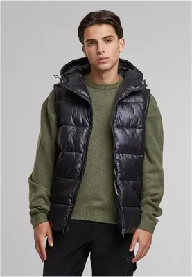 Immagine prodotto di Urban Classics Gilet da uomo con cappuccio riciclato nero - L