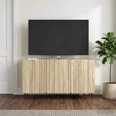 Image de Meuble TV vidaXL en chêne Sonoma 99 x 34,5 x 52 cm, aggloméré