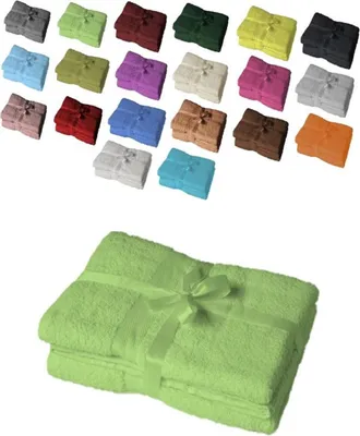 Produktbild von 4 x Saunatuch 500 g/m² 80 x 200 cm Apfelgrün