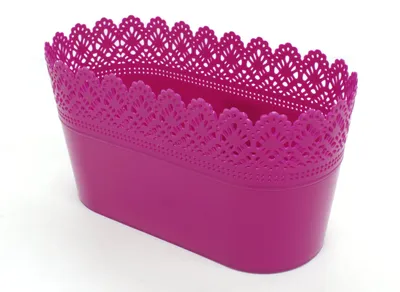 Produktbild von Kunststoff Blumentopf 28cm x 13cm x 15cm pink 1 Stück