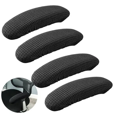 Armlehnenbezüge für Bürostühle, 2 Paar, wasserdicht, Schwarz