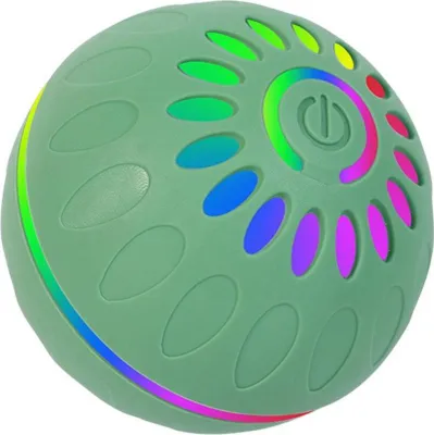 Produktbild von INF Interaktiver LED Haustierball - Selbstbewegend & Aufladbar für Hunde & Katzen Grün