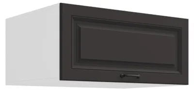 Produktbild von Aufsatzschrank Hochschrank 80 cm STILO Grau + Weiss Küchenzeile Küchenblock Küche Landhaus