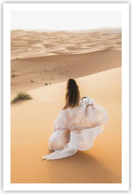 Produktbild von Poster - Poster ohne Rahmen - Wüste Düne Frau - 61x91,5 cm - Wand Bild - Wanddeko - Wandbilder - Kunstposter - Wandposter - Bilder - Kunstdruck - Wanddekoration - Wandbild - P2XPA61x91-5169