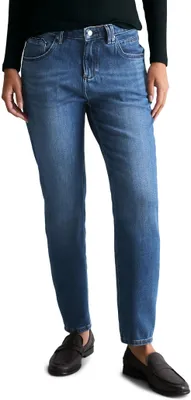 Productafbeelding van Marc O'Polo denim dames jeans, boyfriend fit, taps toelopende pijpen, blauw (donkerblauw)