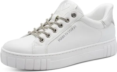 Produktbild von MARCO TOZZI Damen Sneaker mit Plateau und Metallic Glanz 2-23741-46, Größe:39 EU, Farbe:Weiß