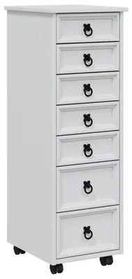 Produktbild von vidaXL Rollcontainer mit Schubladen CORONA Weiß