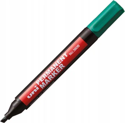 Zdjęcie produktu dla Marker Permanent Ścieta Końcówka Zielony Uni-380B