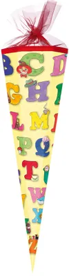 Produktbild von Schultüte / Zuckertüte / 85cm / eckig / "ABC"