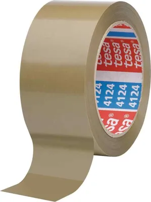 Imagen del producto de Cinta adhesiva Tesa, 66 metros x 50 mm, PVC, color marrón, modelo 04124
