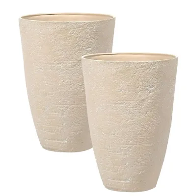 Immagine prodotto di 2 vasi da fiori, adatti sia per interni che per esterni, per giardino, terrazzo, dimensioni 51x71 cm