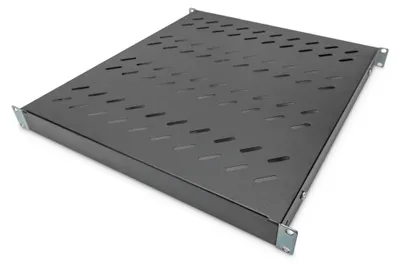 Produktbild von DIGITUS Fachboden mit variablen Befestigungsschienen zum Festeinbau in 483 mm (19")-Schränke
