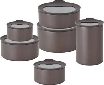 Produktbild von Neoflam - FIKA One Keramik Vorratsbehälter Set, 6tlg. - Forest Grey