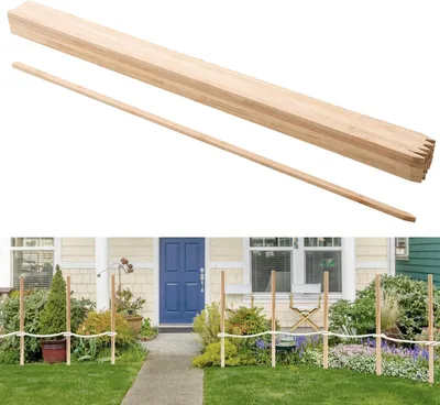 Produktbild von VEVOR Holzpfähle, 25 Stk. 17,53x12,7x1219,2 mm Holzpflöcke, Holzpfosten mit scharfer Spitze, Zaunpfähle aus Tannenholz, Wegweiser für Schlammzäune, Hinterhofbegrenzungen, Grundlinien