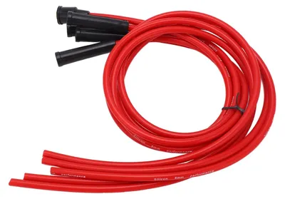 Imagen del producto de Juego de cables de bujía de alto rendimiento - 8 mm - Para automóviles clásicos - 4 cilindros - Material duradero - Alto rendimiento - Cables de bujía