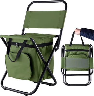 Obrázok produktu pre Verk 01681 Turistická skladacia stolička s operadlom a termotaškou