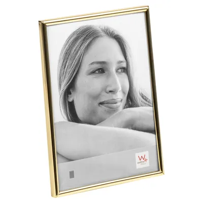 Obrázok produktu pre Walther kovový fotorámeček Chloe 15x20 cm zlatý s polokruhovým profilem a sametovou zadní stěnou