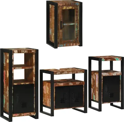 Immagine prodotto di vidaXL Set di mobili da bagno, 4 pezzi, multicolore, 55 x 35 x 60 cm