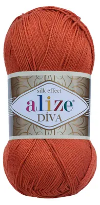 Strickgarn ALIZE DIVA Sommerwolle Häkelgarn Wolle Sommer Stricken Häkeln 36 terra