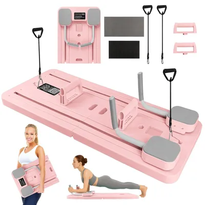 Image de Réformeur Pilates pliable avec bandes de résistance