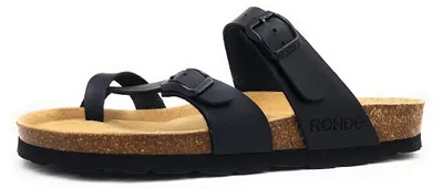 Produktbild von Rohde Damen Zehentrenner Pantolette Alba 5594, Größe:37 EU, Farbe:Schwarz