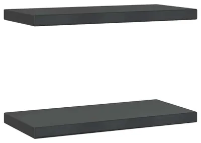 Immagine prodotto di vidaXL Mensole a muro 2 pezzi 50x23,5 cm nero acciaio inox