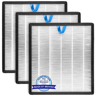 Obrázek produktu pro 3 kusy náhradních filtrů pro vzduchový čistič, H13 HEPA + filtry s aktivním uhlím