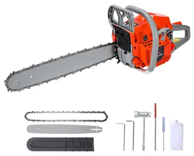 Obrázok produktu pre Benzínová motorová píla - 58 cm³, 2-taktný motor - 50 cm reťaz - Profesionálna píla na drevo - Antivibračná - Brzda reťaze - Vhodná na prípravu dreva a ťažbu stromov