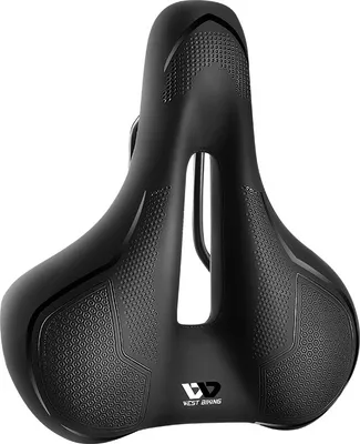 Produktbild von INF Bunter Komfort-Fahrradsattel - Essentiell für Freizeitradler Schwarz