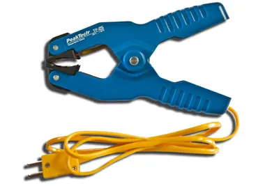 Imagen del producto de Sensor de temperatura PeakTech P TF-25, tipo K, con forma de pinza, rango de -20 °C a +200 °C, pinza de medición para cables y conductores