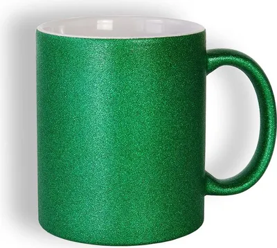 Produktbild von craftcut - Sublimationstasse GLITTER in GREEN - 11 oz/330 m