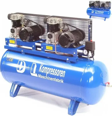 Produktbild von Druckluft Kompressor Duo 1200L 2x600/11/270D 8PS 400V Werkstattkompressor Tandem