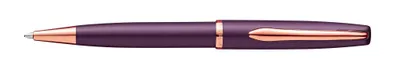 A single purple and rose gold pen is shown against a white background.