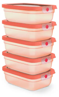 Zdjęcie produktu dla EMSA oneClick N1231800, Zestaw, Prostokątny, 1,2 l, Pomarańczowy, Niemcy, 1,31 kg