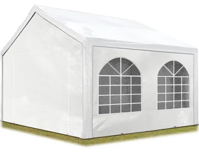 Obrázek produktu pro Párty stan 3x3 m pavilonový stan plachta PE 450 N zahradní párty stan nepromokavý bílý