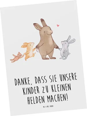 Produktbild von Mr. & Mrs. Panda Postkarte Erzieher Heldenmacher - Weiß - Geschenk, Danke sagen, Aufmerksamkeit, Anerkennung, Entwicklung, Ansichtskarten, Kinder, Unterstützung, Lächeln