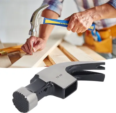 Obrázok produktu pre 13oz Round Head Bend Angle Double Fork Carpenter Claw Hammer Head Domáce drevoobrábacie nástroje