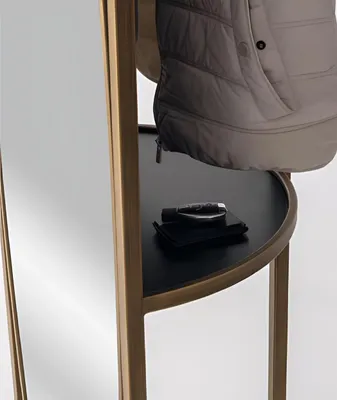 Produktbild von Designer Beiger Standspiegel Wohnzimmer Designer Glasspiegel Möbel