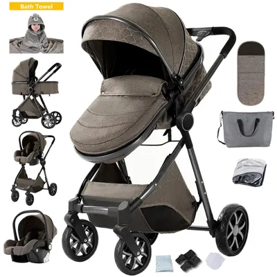 Obrázek produktu pro Kočárek, skládací design, kompatibilní s autosedačkou, model YV9-CHOCOLATE